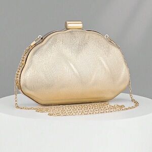 Gold Clutch with Chain